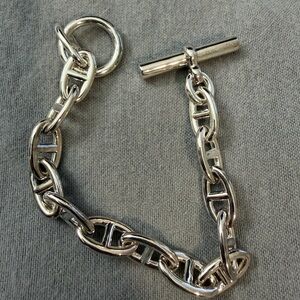 Hermes Silver Chain Link Bracelet